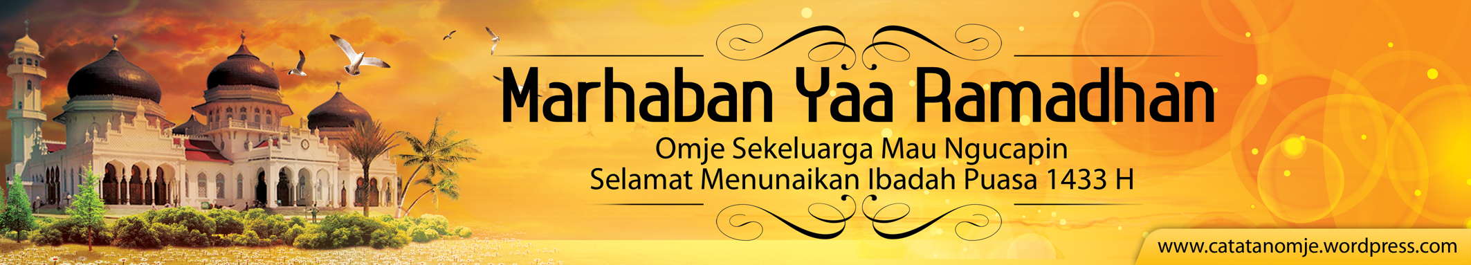 Gratis Template Banner Marhaban Yaa Ramadhan  1433 H PSD 